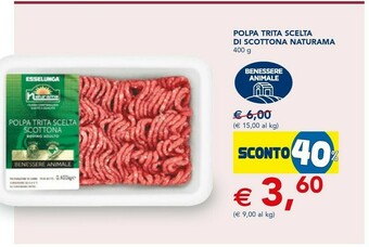 Esselunga Polpa Trita Scelta Di Scottona Naturama offerta