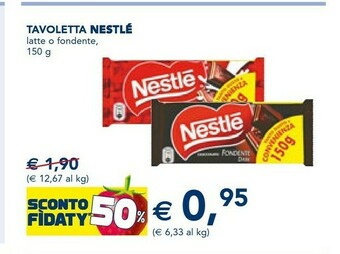 Esselunga Nestlè Cioccolato Fondente 150 G(ml) offerta
