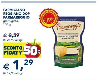 Esselunga Parmareggio Parmigiano Reggiano Grattugiato Fresco 100 G(ml) offerta