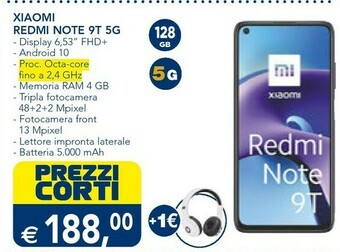 Esselunga Xiaomi Redmi 9T 16,6 Cm (6.53") Doppia SIM Android 10.0 4G USB Tipo-C 4 GB 128 GB 6000 MAh Blu offerta