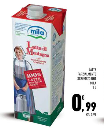 LATTE PARZIALMENTE SCREMATO UHT MILA 1 L