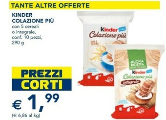 Esselunga Ferrero Kinder Colazione Più 290 G(ml) offerta