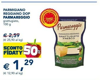 Esselunga Parmareggio Parmigiano Reggiano Grattugiato Fresco 100 G(ml) offerta