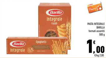 PASTA INTEGRALE BARILLA formati assortiti 500 g