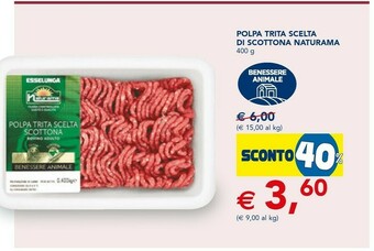 Esselunga Polpa Trita Scelta Di Scottona Naturama offerta