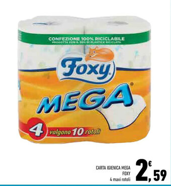 Conad Margherita CARTA IGIENICA MEGA FOXY 4 maxi rotoli offerta