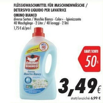 Coop Omino Bianco Detersivo Liquido Per Lavatrice offerta