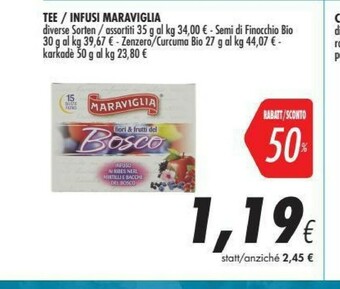 Coop Maraviglia Tisane offerta