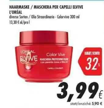 Coop L'Oreal Maschera Per Capelli Elvive offerta