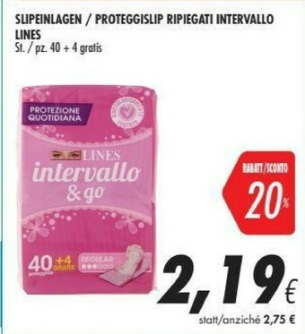 Coop Lines Proteggislip Ripiegati Intervallo offerta
