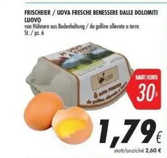 Coop Luovo Uova Fresche Benessere Dalle Dolmiti offerta