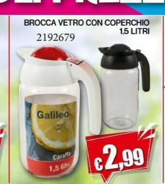 Satur Brocca Vetro Con Coperchio offerta