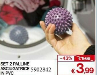Satur Set 2 Palline Asciugatrice In PVC offerta