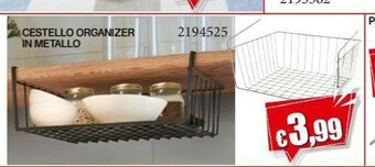 Cestello Organizer In Metallo