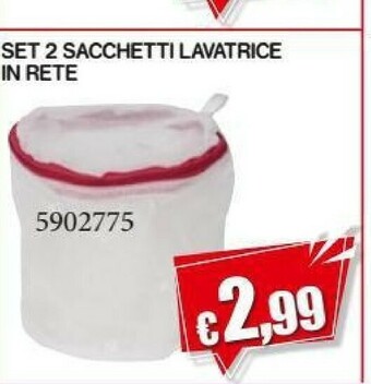 Satur Set 2 Sacchetti Lavatrice In Rete offerta