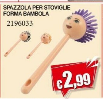 Satur Spazzola Per Stoviglie Forma Bambola