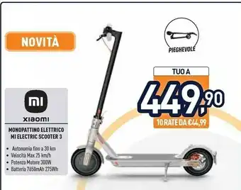 Unieuro Xiaomi Monopattino offerta