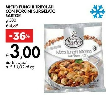 Bennet Sartor Misto Funghi Trifolati Con Porcini Surgelato offerta