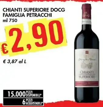 Bennet Famiglia Petracchi Chianti Superiore Docg offerta
