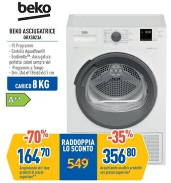 BEKO ASCIUGATRICE DRXS823A