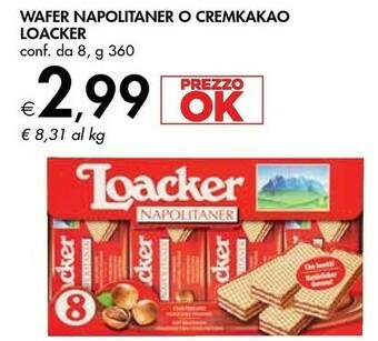 Bennet Loacker Napolitaner 360 G(ml) offerta