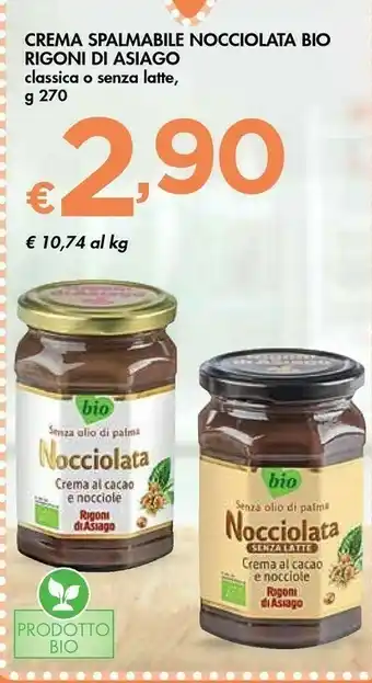 Bennet Rigoni Di Asiago Crema Spalmabile Nocciolata Bio offerta