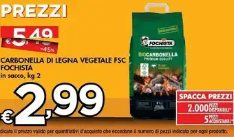 Bennet Fochista Carbonella Di Legna Vegetale offerta