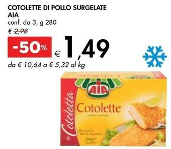 Bennet Aia Cotolette Di Pollo Surgelate offerta