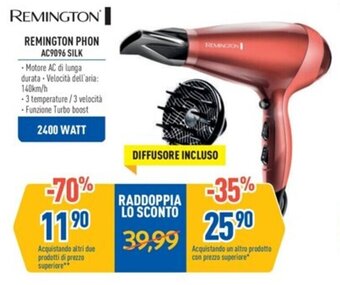 FreeShop REMINGTON PHON AC9096 SILK offerta