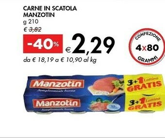 Bennet Manzotin Carne In Scatola offerta
