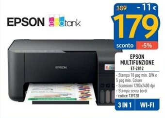 FreeShop EPSON MULTIFUNZIONE ET-2812 offerta