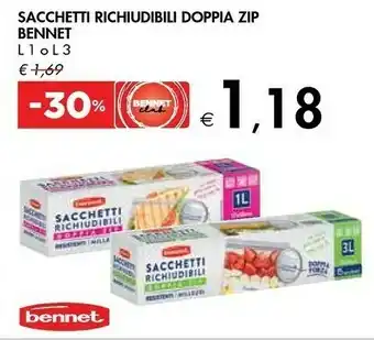 Bennet Sacchetti Richiudibili Doppia Zip offerta