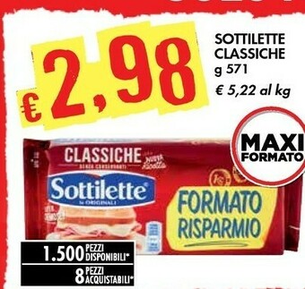 Bennet Mondelez - Sottilette Le Originali Classiche offerta