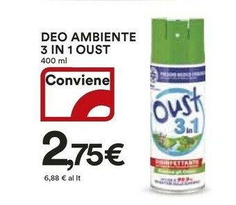 Coop Oust Deo Ambiente 3 In 1 offerta