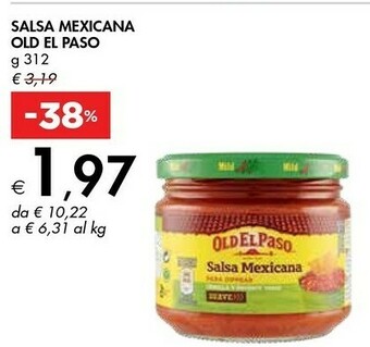 Bennet Old el paso Salsa Mexicana 312 G(ml) offerta