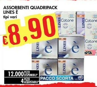 Bennet Lines Assorbenti Quadripack E offerta