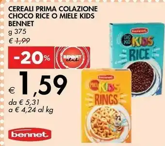 Bennet Cereali Prima Colazione Choco Rice offerta