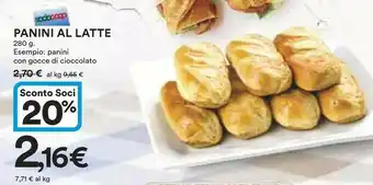 Coop Panini Al Latte offerta