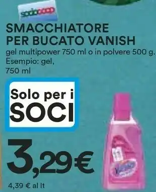 Coop Vanish 3077923 Detersivo Per Bucato Universale Smacchiatore 750 Ml offerta