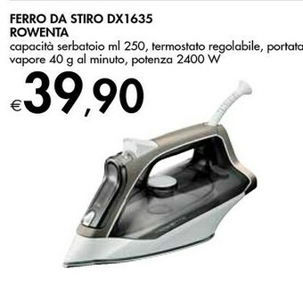Bennet Rowenta Effective + DX1635 Ferro A Vapore Acciaio Inossidabile 2400 W Marrone offerta