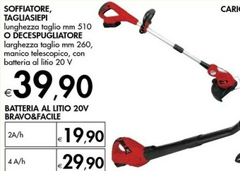 Bennet Bravo & Facile Tagliasiepi Caricabatteria offerta