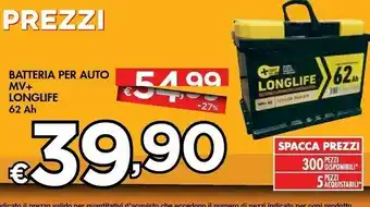 Bennet Longlife Batteria Per Auto Mv+ offerta