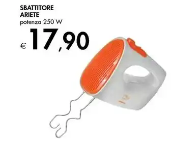 Bennet Ariete 1541 Sbattitore Manuale Arancione, Bianco 250 W offerta
