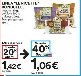 Coop Bonduelle Linea Le Ricette Gustosa offerta