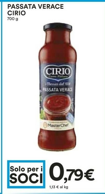 Coop Cirio La Verace Passata 700 G(ml) offerta