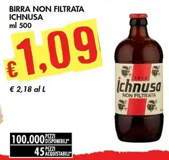 Bennet Ichnusa Birra Non Filtrata 500 G(ml) offerta