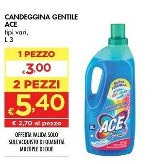 Bennet Ace Candeggina Gentile offerta