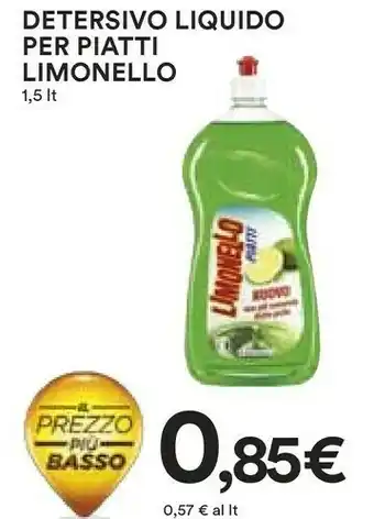 Coop Limonello Detersivo Liquido Per Piatti 1500 Ml offerta