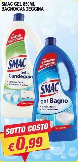 SMAC GEL 850ML BAGNO/CANDEGGINA