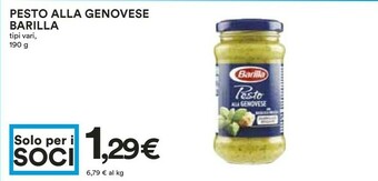 Coop Barilla Pesto Alla Genovese 190 G offerta